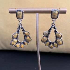 Yellow stone earrings